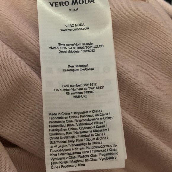 3/$30 Neutral 𝅺3/4 sleeve string tunic top in a dusty pink - Picture 7 of 9